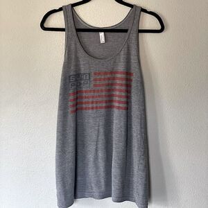American Apparel, Sub Pop, Light Grey, American Flag Tank. Size Medium.